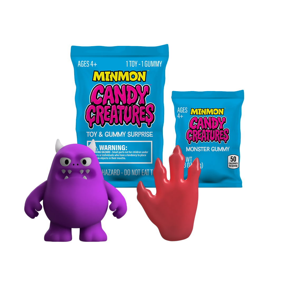 CANDY CREATURES | MINMON™ | 12-Pack | Party Pack | Toy + Candy Surprise | Blind Box