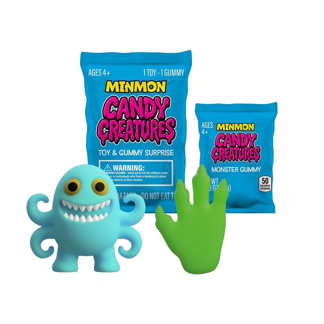 CANDY CREATURES | MINMON™ | 12-Pack | Party Pack | Toy + Candy Surprise | Blind Box