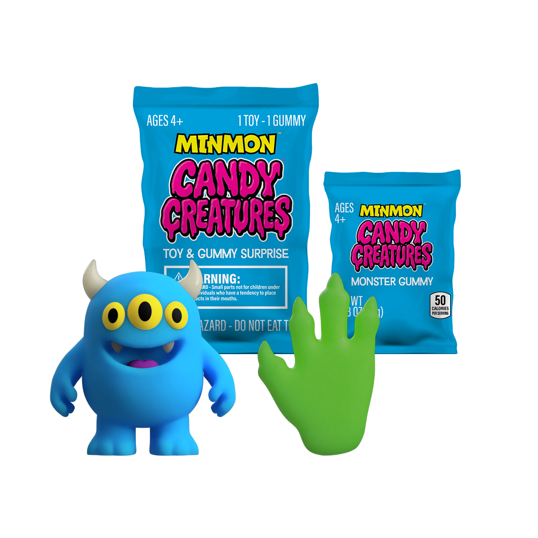 CANDY CREATURES | MINMON™ | 12-Pack | Party Pack | Toy + Candy Surprise | Blind Box